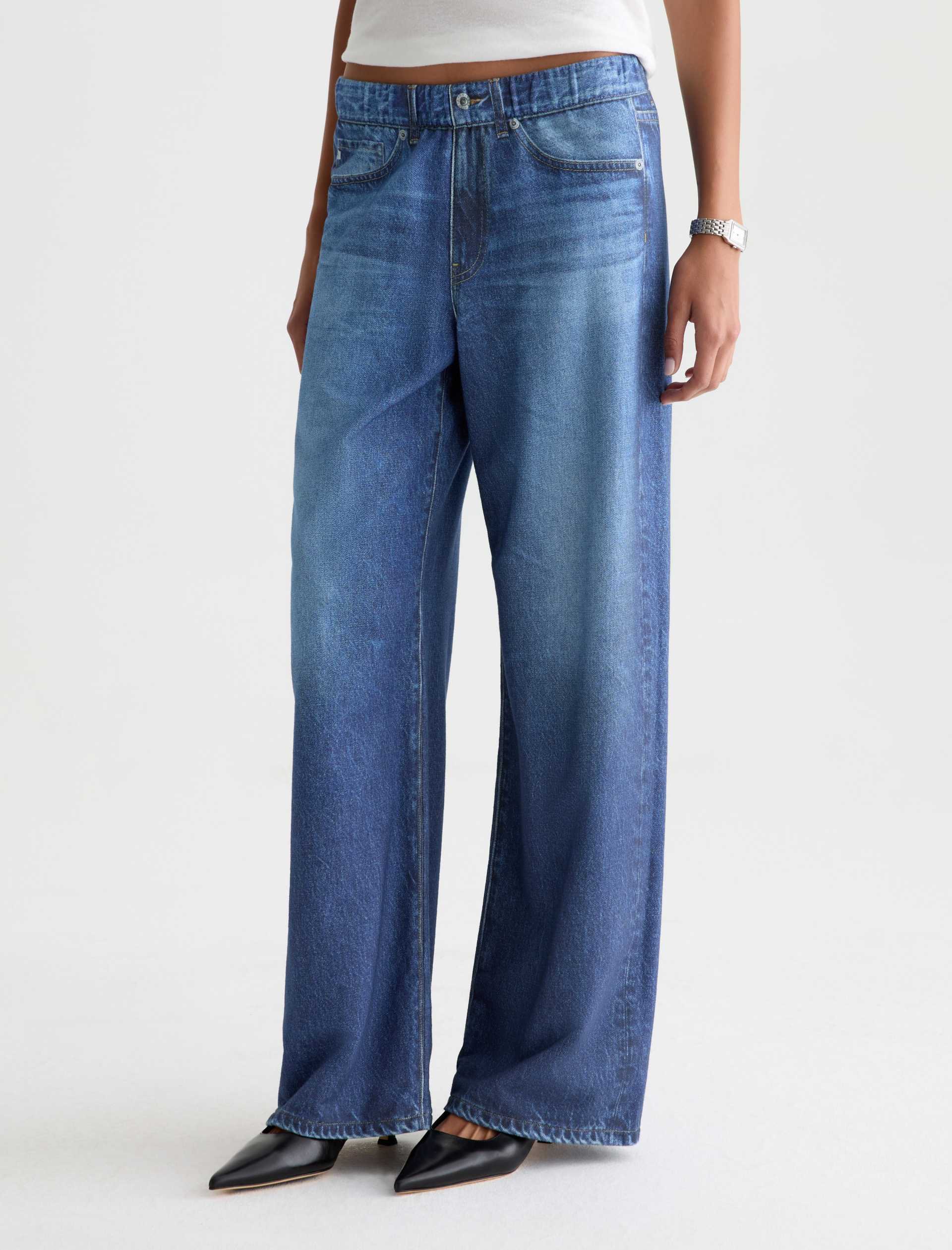 Adria Off-Duty Denim Sweatpant