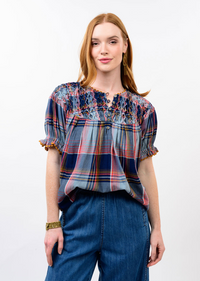 Smocked Neck Top