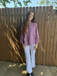 Eyelet Popover Shirt