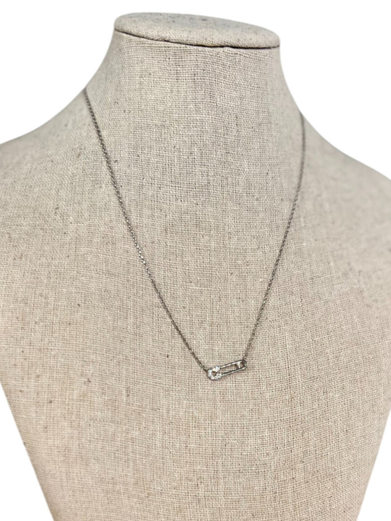 Safety Pin Short Necklace