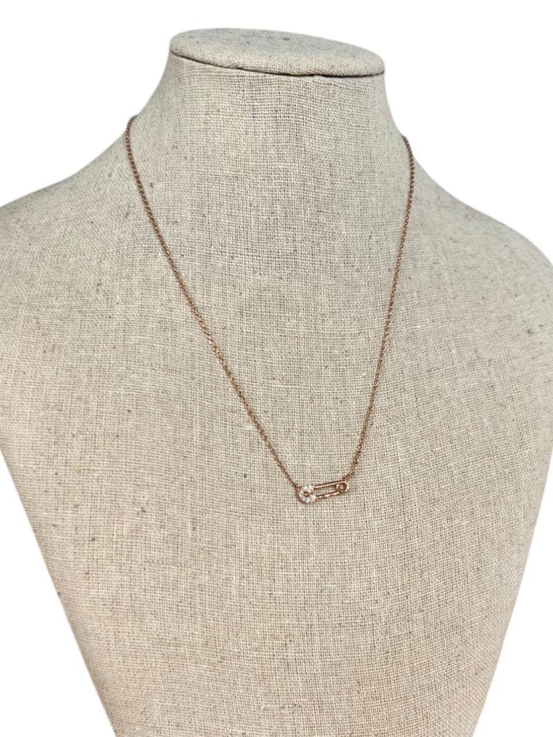 Safety Pin Short Necklace