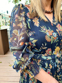 Long Sleeve Pleated Dress