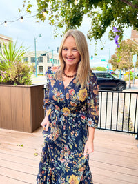 Long Sleeve Pleated Dress