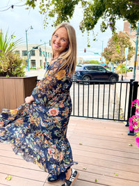 Long Sleeve Pleated Dress
