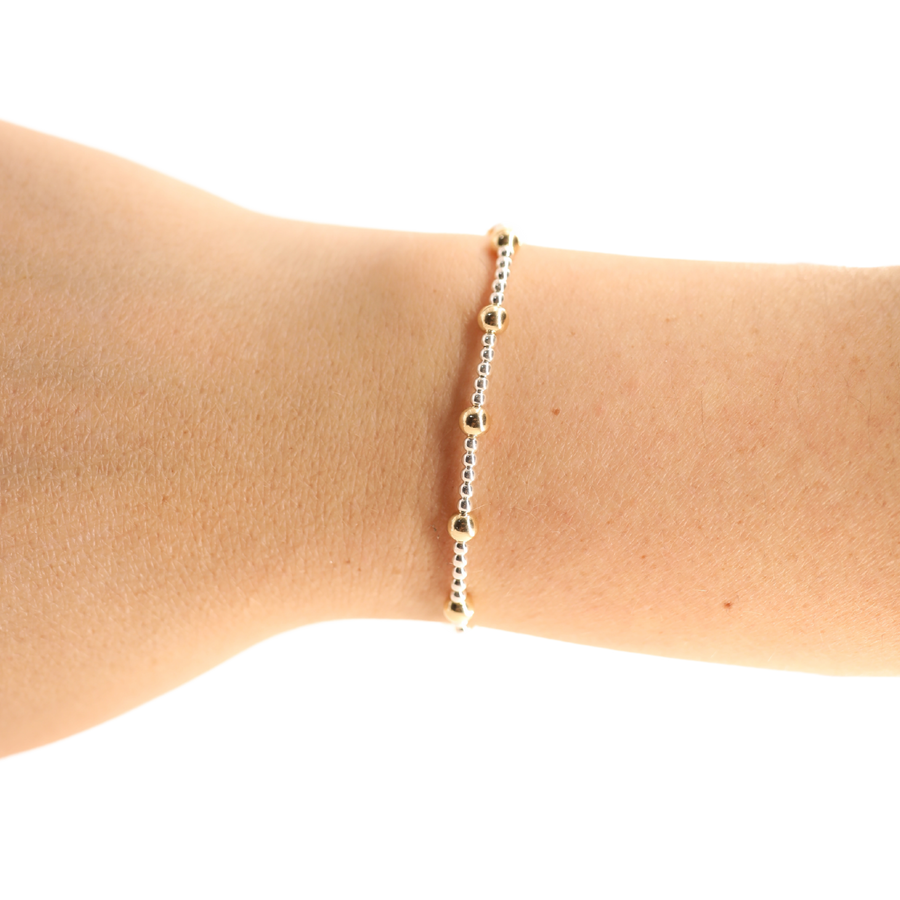 June Bracelet in Silver with Gold