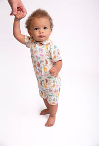 Short Sleeve Polo Romper