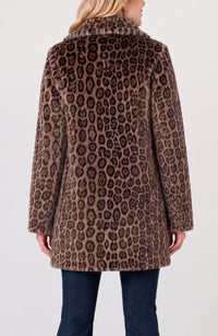 Collared Faux Fur Coat