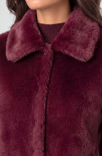 Collared Faux Fur Jacket