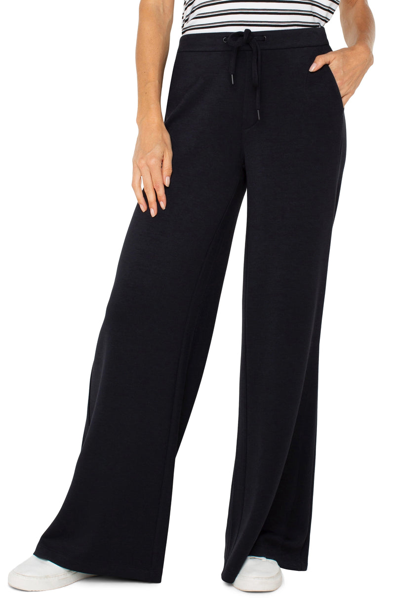 Pull-On Wide Leg Trouser