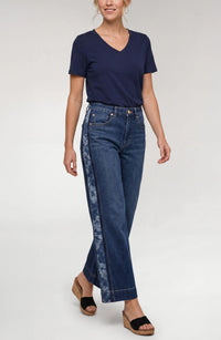 Stride Wide Leg With Jacquard Blocking