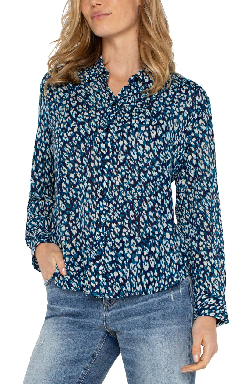 Button Front Long Sleeve Shirt