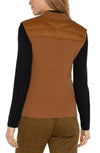 Sleeveless Quilted Front Zip Vest