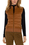 Sleeveless Quilted Front Zip Vest