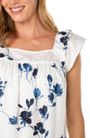 Short Sleeve Square Neck Blouse