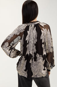 Long Sleeve Woven Top