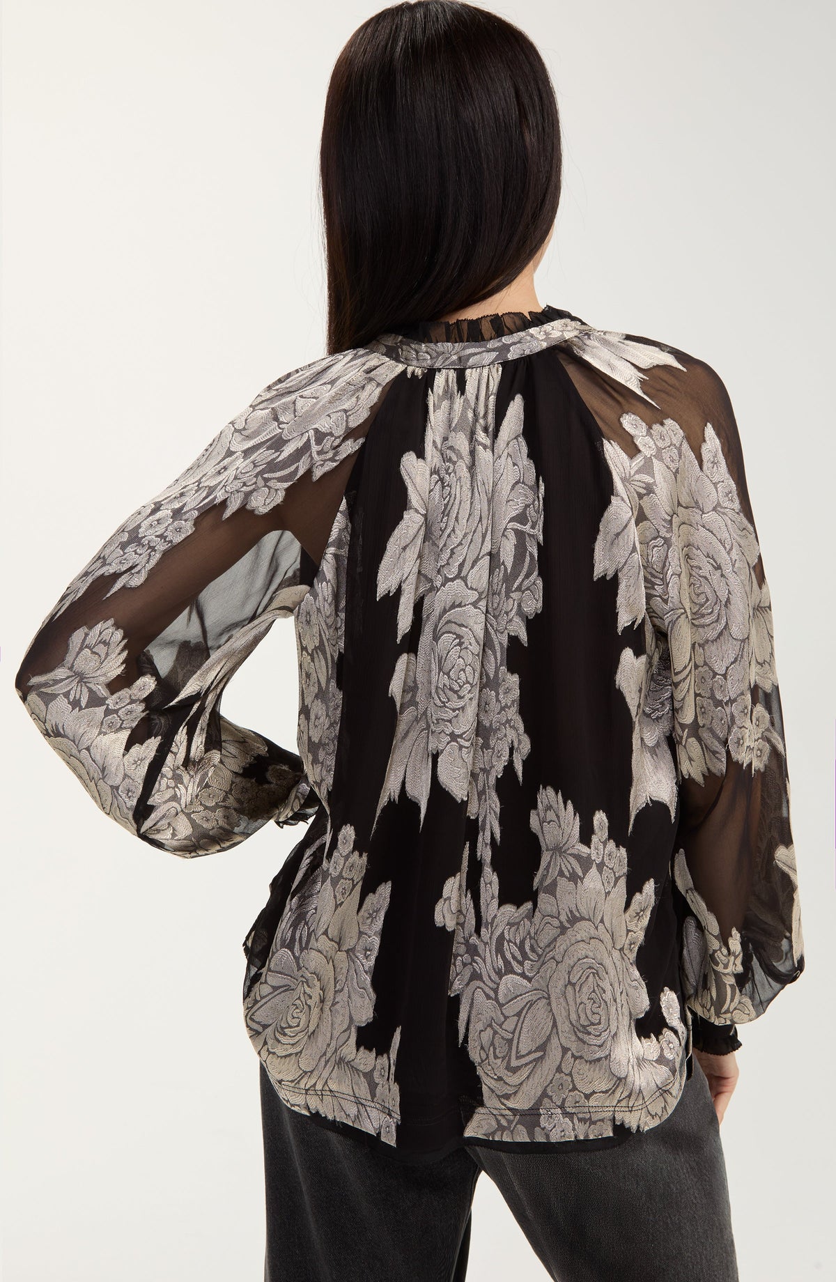 Long Sleeve Woven Top