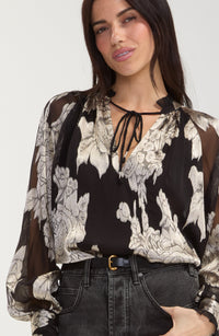 Long Sleeve Woven Top