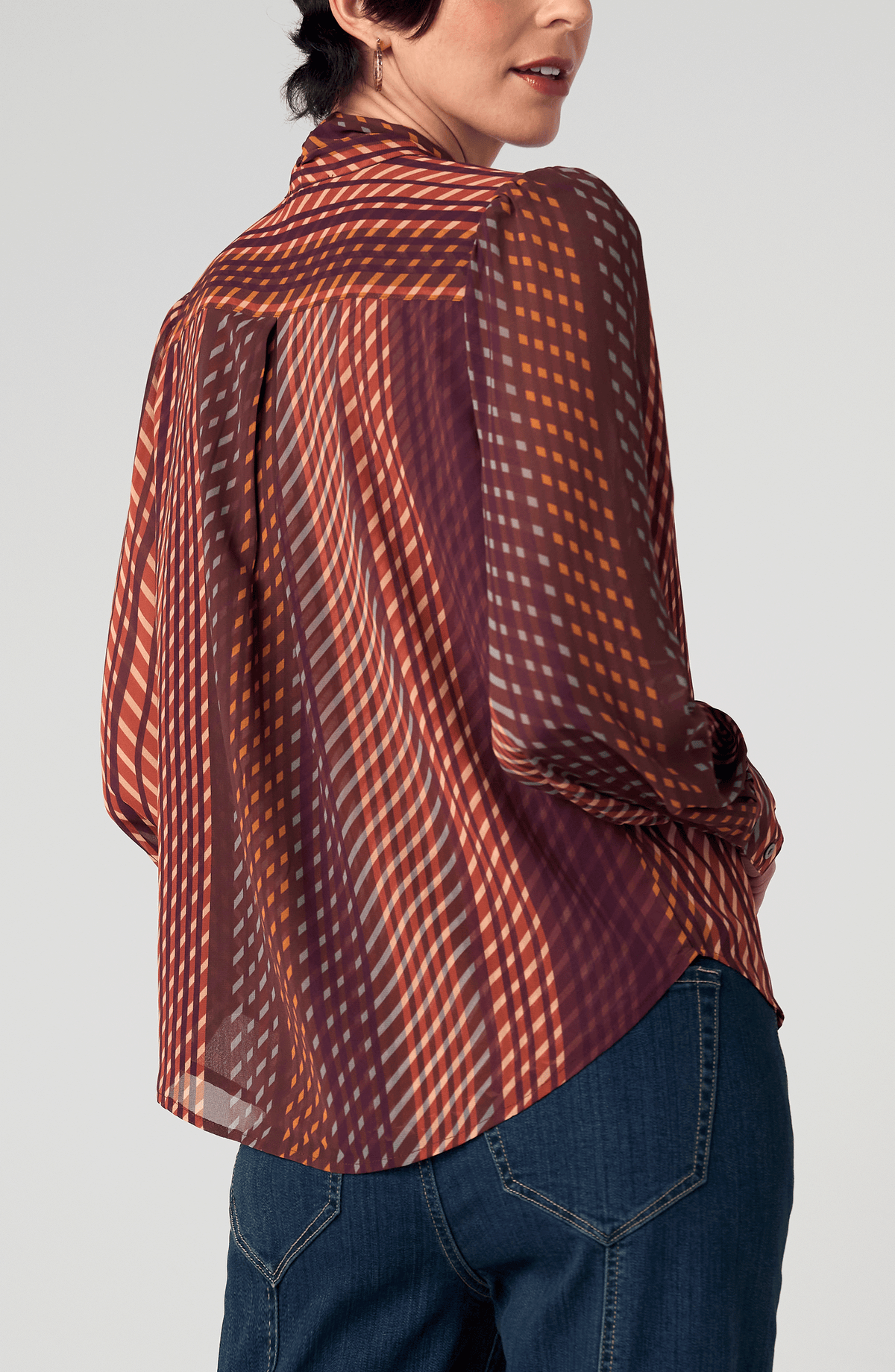 Long Sleeve Woven Blouse