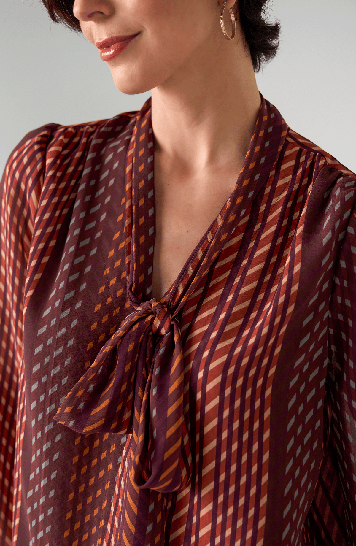 Long Sleeve Woven Blouse