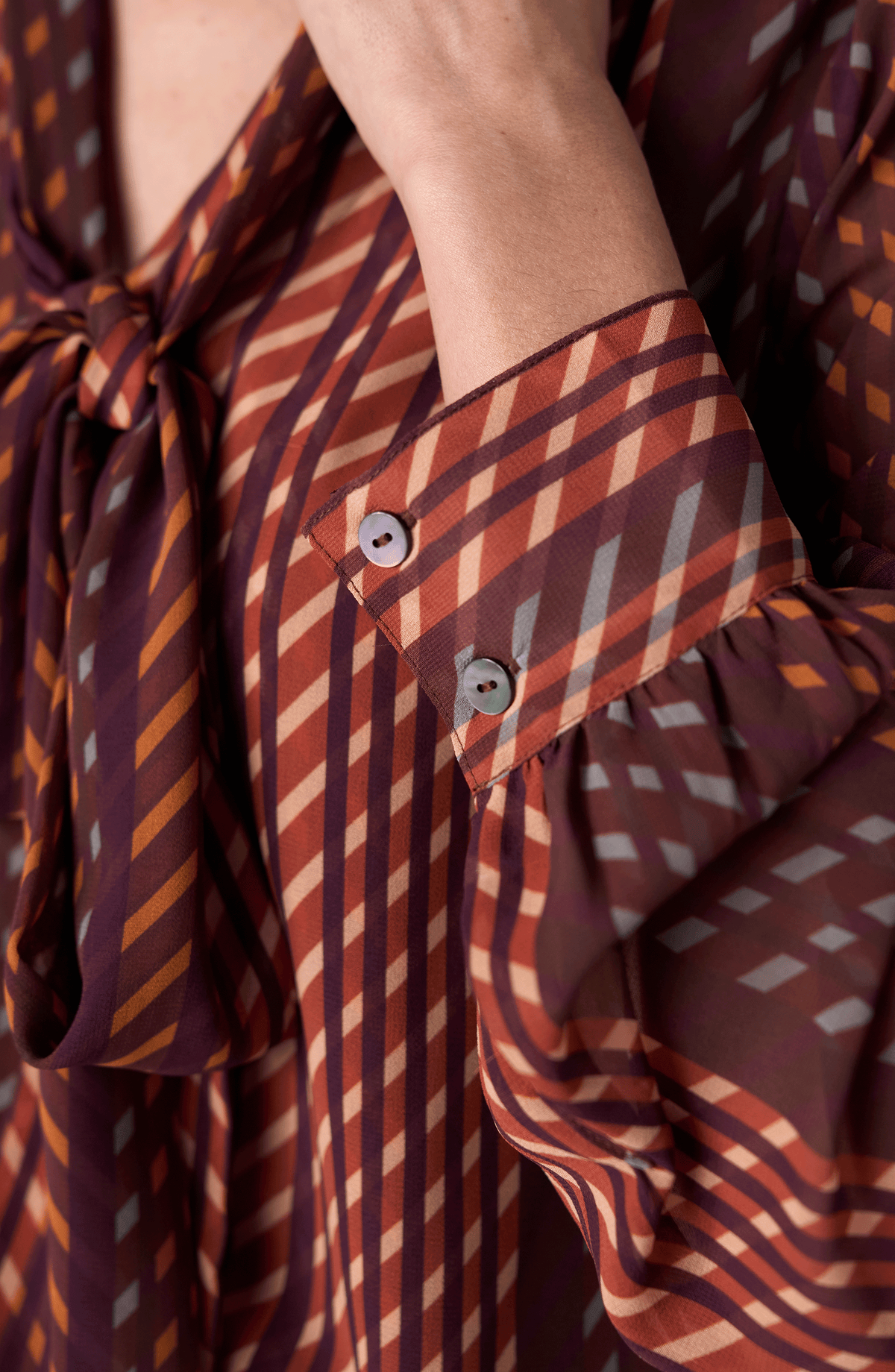 Long Sleeve Woven Blouse