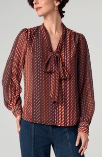 Long Sleeve Woven Blouse