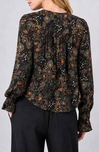 Long Sleeve Woven Blouse