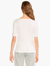 Perfect Knit Rib Elbow Sleeve Boatneck Tee
