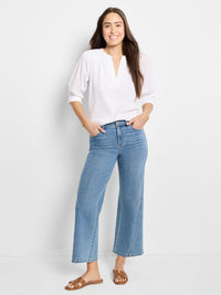 Crinkle Knit Cafe Top