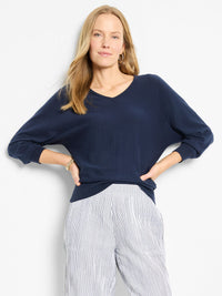 Easy V-Neck Pure Cotton Sweater