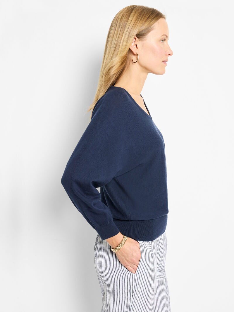 Easy V-Neck Pure Cotton Sweater