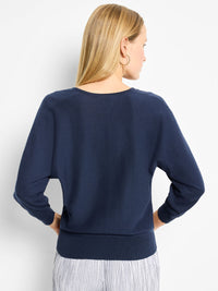 Easy V-Neck Pure Cotton Sweater