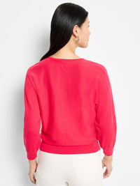 Easy V-Neck Pure Cotton Sweater