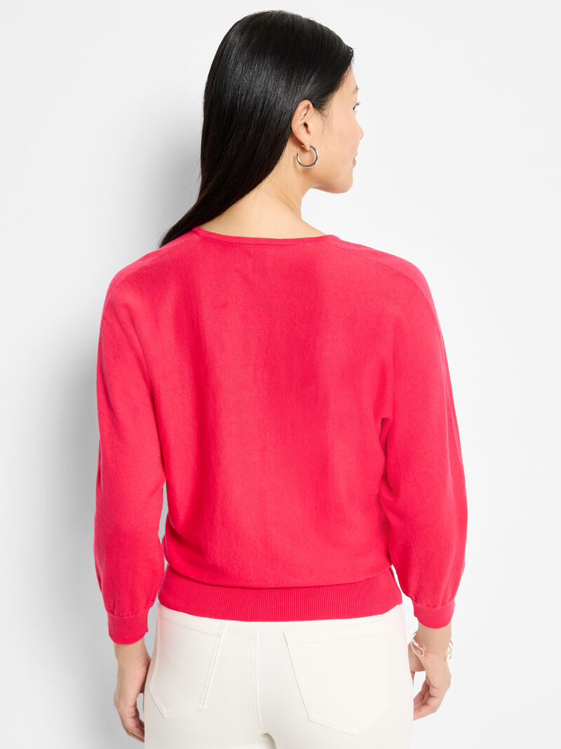Easy V-Neck Pure Cotton Sweater