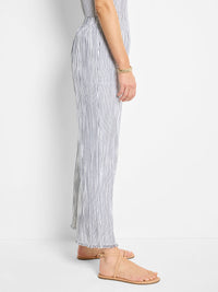 28" Pinstripe Gauze Wide Leg Pant