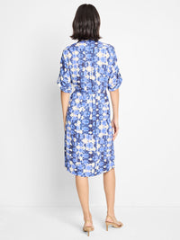 Shibori Stone Belted Dress