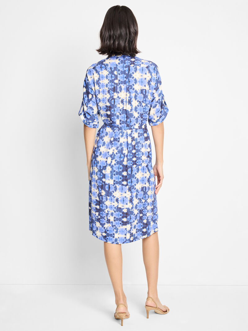 Shibori Stone Belted Dress