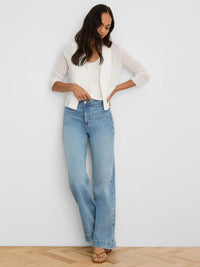 Featherknit Collared Cardigan