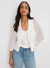 Featherknit Collared Cardigan