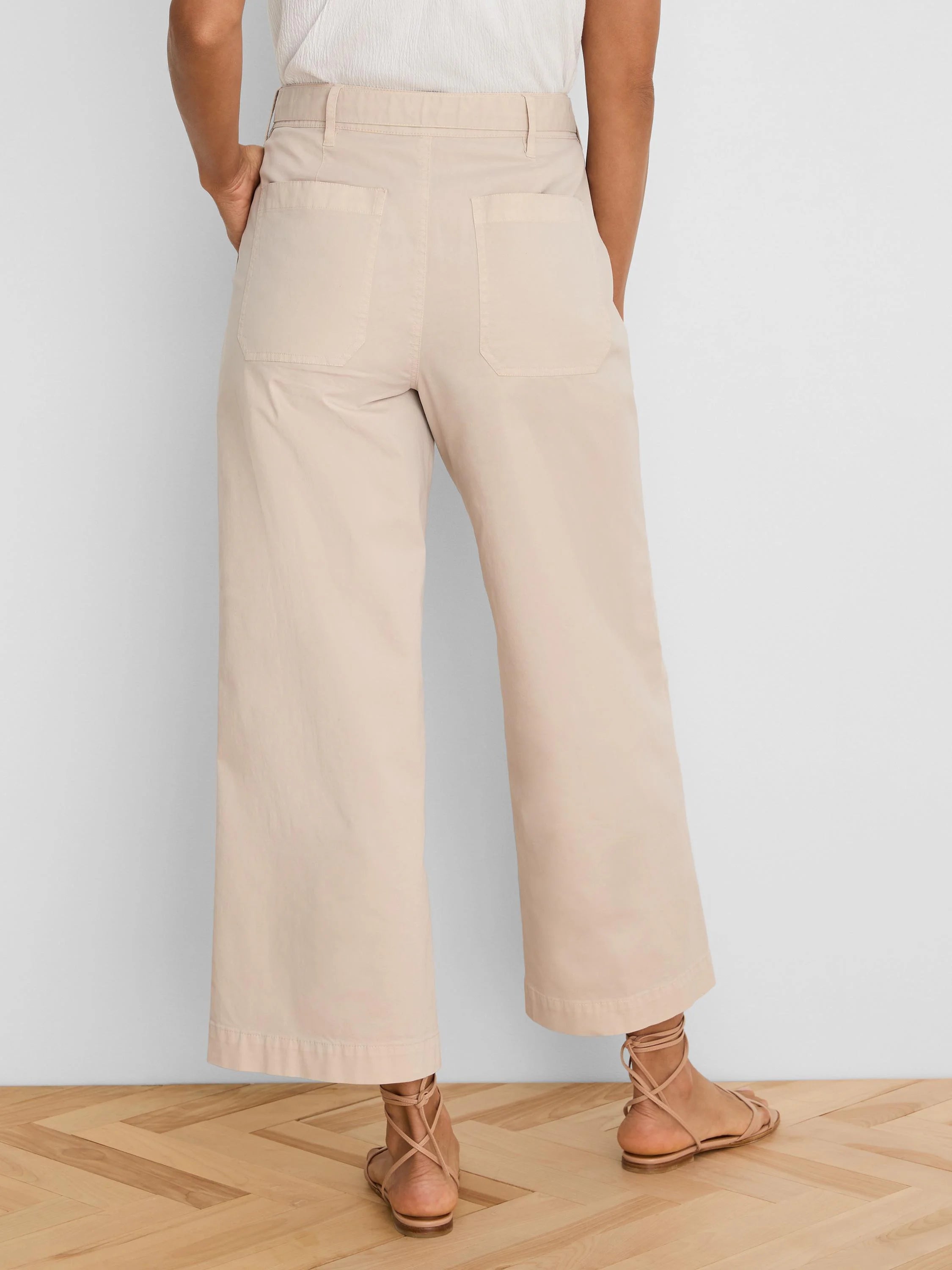 Highland Wide Leg Belted Ankle Pant