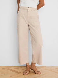 Highland Wide Leg Belted Ankle Pant