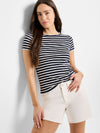 NZT Short Sleeve Scoop Neck Stripe Tee