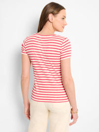 NZT Short Sleeve Scoop Neck Striped Tee
