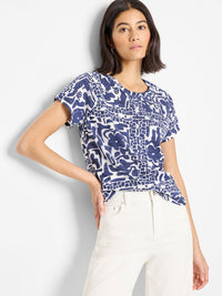 Floret Blues Crew Neck Tee