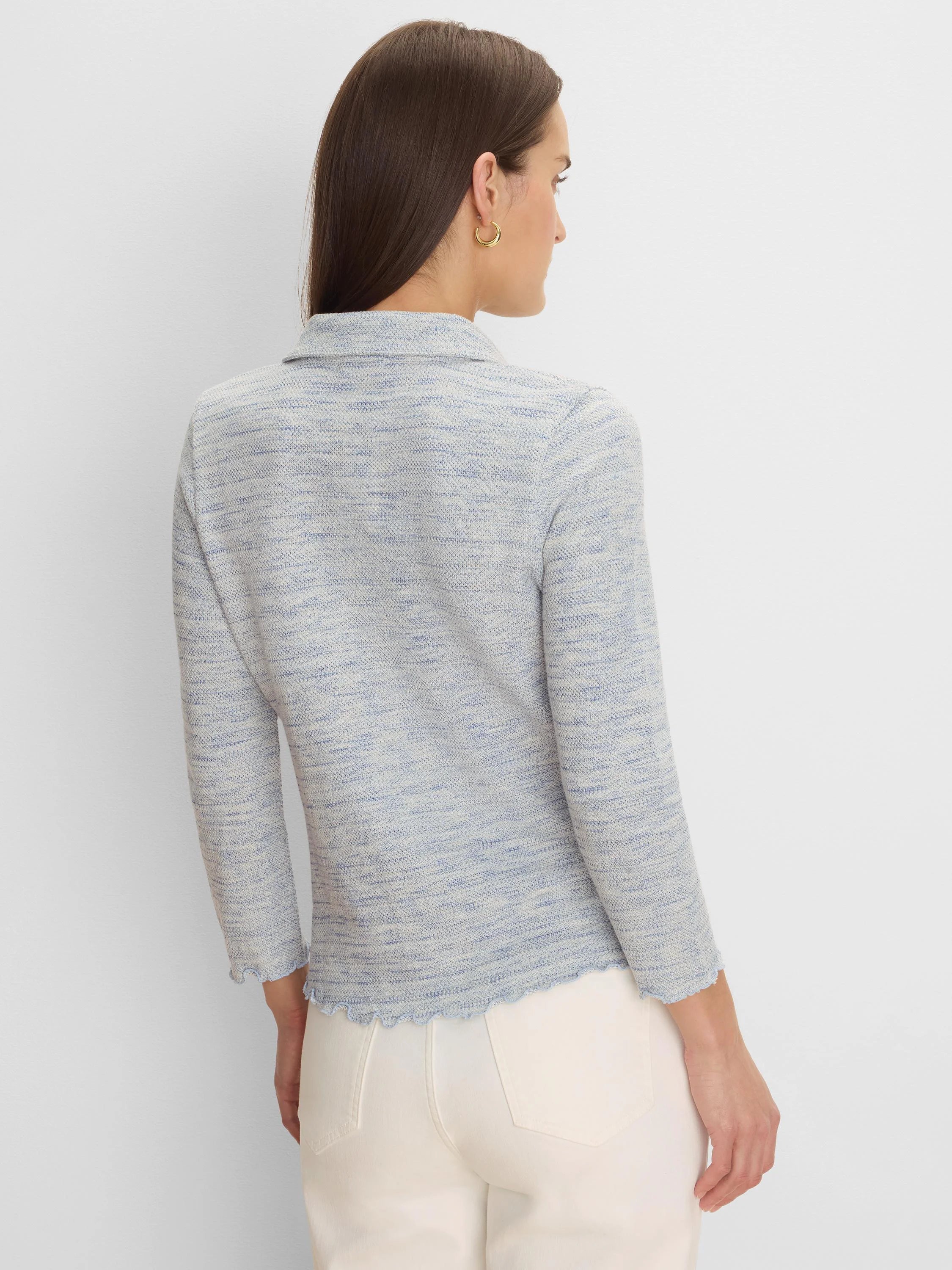 Elbow Sleeve Spacedye Polo