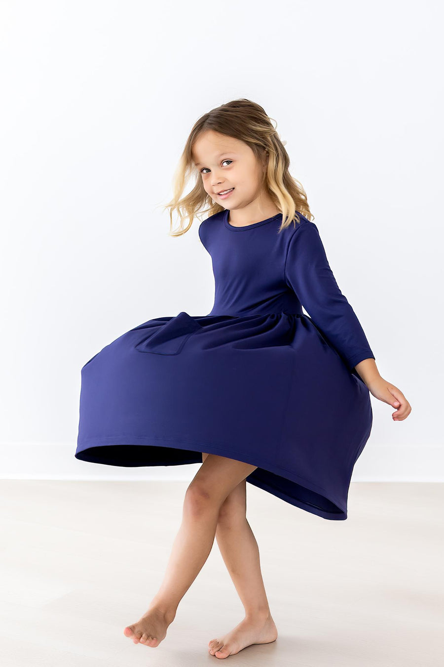 3/4 Sleeve Pocket Twirl Dress