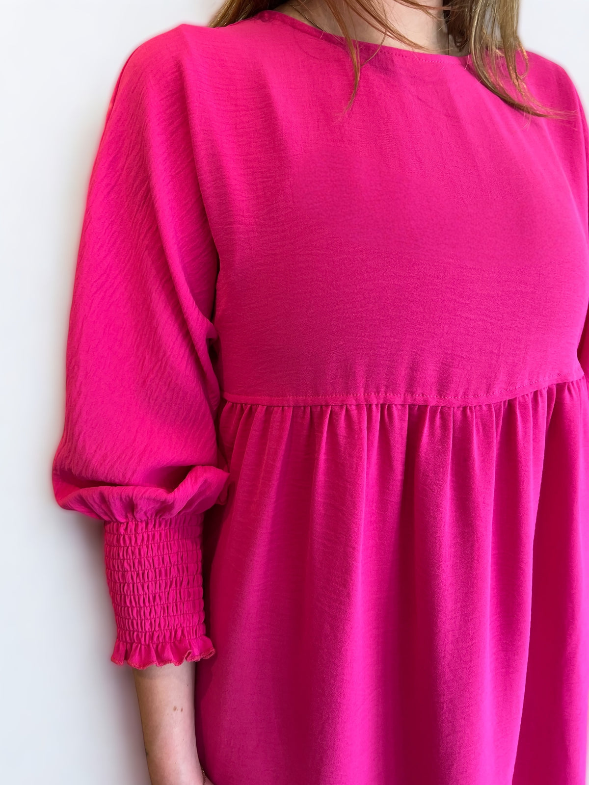 Shirred Sleeve Dress