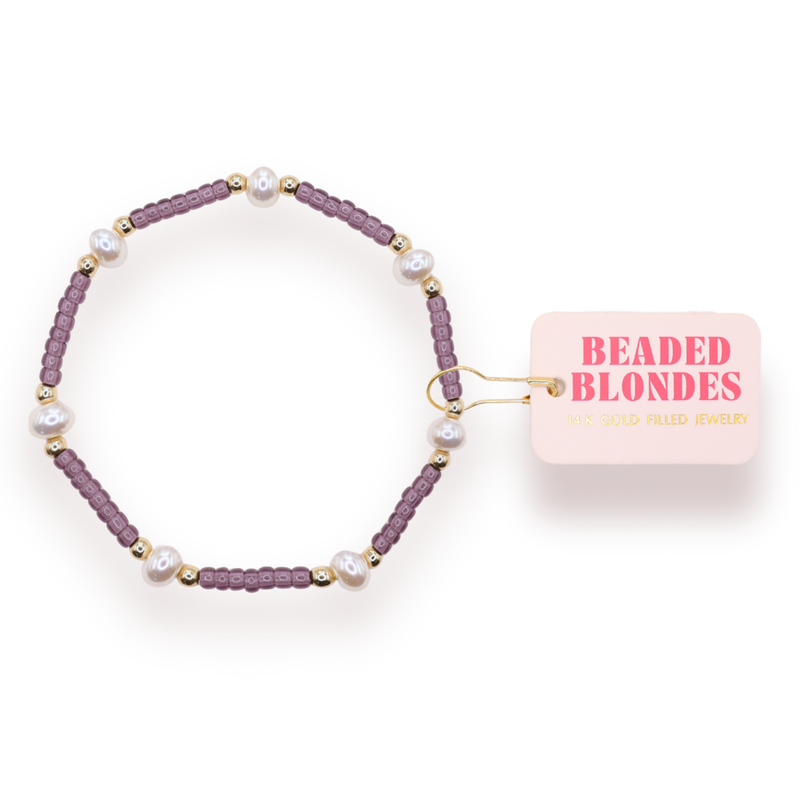 Dark Purple Pearl Bracelet