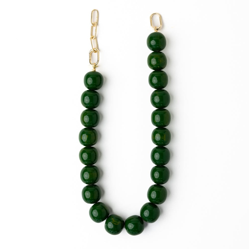 Iris Large Resin Bead Necklace Green