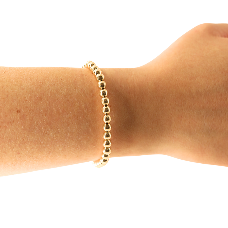 5mm Gold Beaded Bracelet