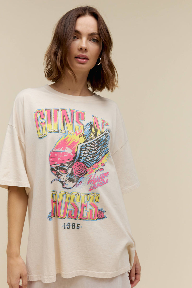 Guns N' Roses Flaming Skull OS Tee